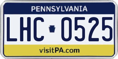 PA license plate LHC0525