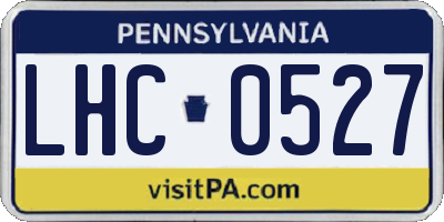 PA license plate LHC0527