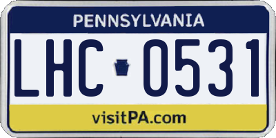 PA license plate LHC0531