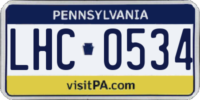 PA license plate LHC0534