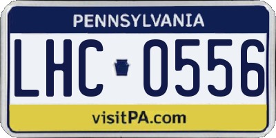 PA license plate LHC0556