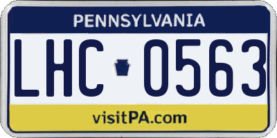 PA license plate LHC0563