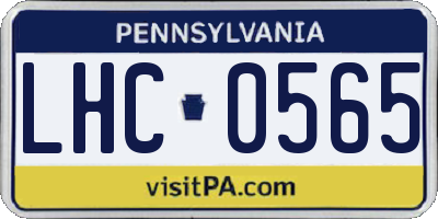 PA license plate LHC0565