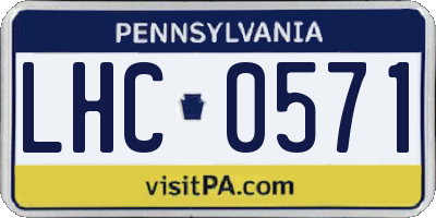 PA license plate LHC0571