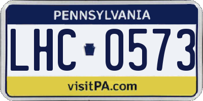PA license plate LHC0573