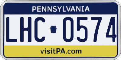 PA license plate LHC0574
