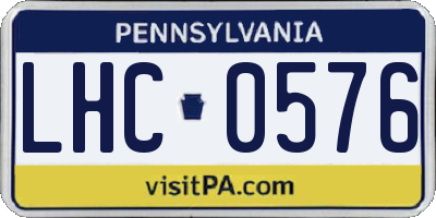 PA license plate LHC0576