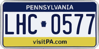 PA license plate LHC0577