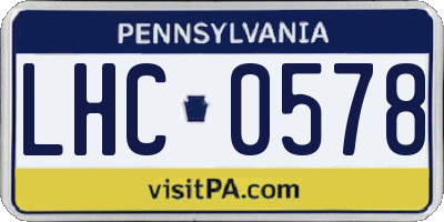 PA license plate LHC0578