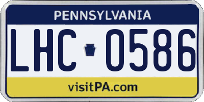 PA license plate LHC0586
