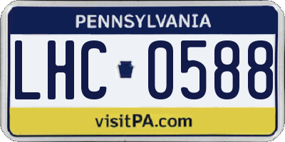 PA license plate LHC0588