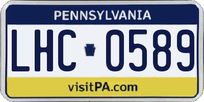 PA license plate LHC0589