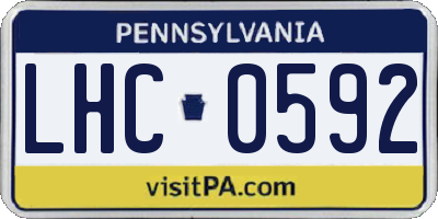 PA license plate LHC0592