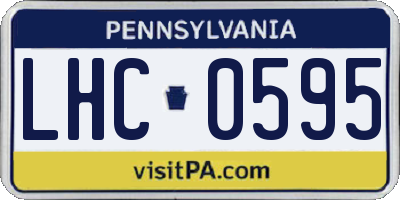 PA license plate LHC0595