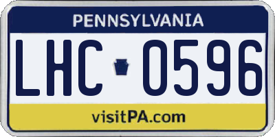 PA license plate LHC0596