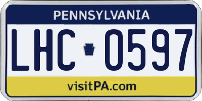 PA license plate LHC0597