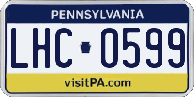 PA license plate LHC0599