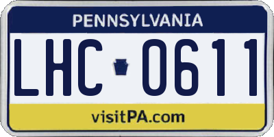 PA license plate LHC0611