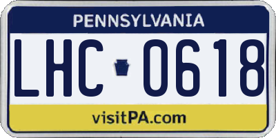 PA license plate LHC0618