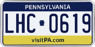 PA license plate LHC0619