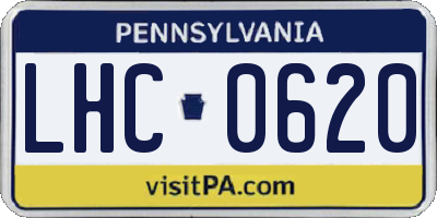 PA license plate LHC0620