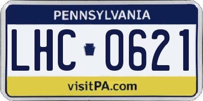 PA license plate LHC0621