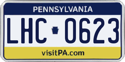 PA license plate LHC0623