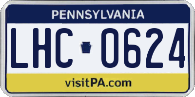 PA license plate LHC0624