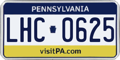 PA license plate LHC0625