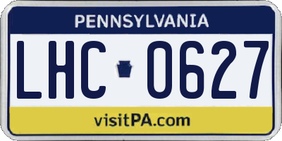 PA license plate LHC0627