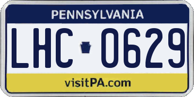 PA license plate LHC0629