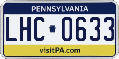 PA license plate LHC0633