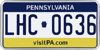 PA license plate LHC0636