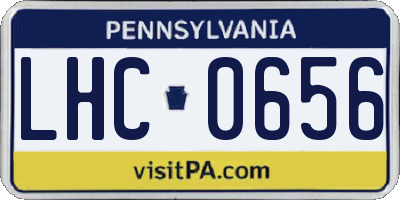 PA license plate LHC0656