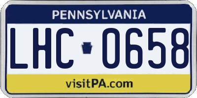 PA license plate LHC0658