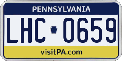PA license plate LHC0659