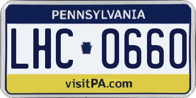 PA license plate LHC0660