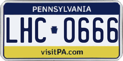 PA license plate LHC0666