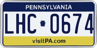 PA license plate LHC0674
