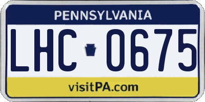 PA license plate LHC0675