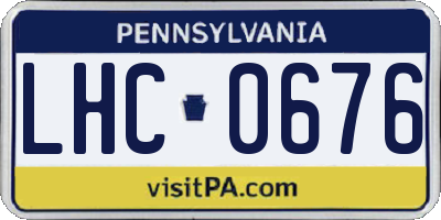 PA license plate LHC0676
