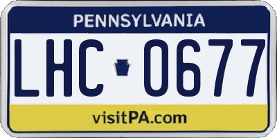 PA license plate LHC0677