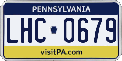 PA license plate LHC0679