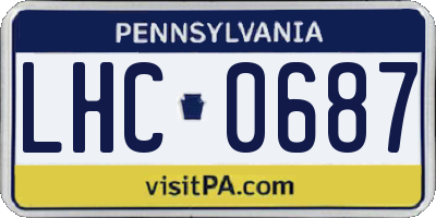 PA license plate LHC0687