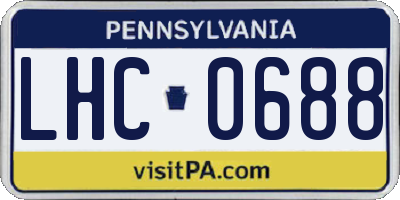 PA license plate LHC0688