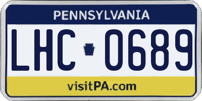 PA license plate LHC0689