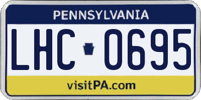 PA license plate LHC0695