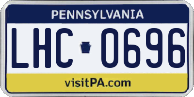 PA license plate LHC0696
