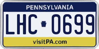 PA license plate LHC0699