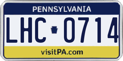 PA license plate LHC0714